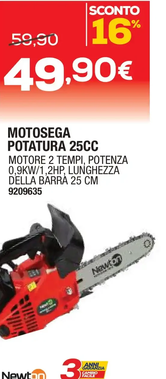 Motosega potatura 25cc