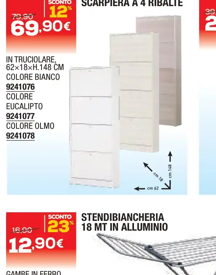 Scarpiera a 4 Ribalte