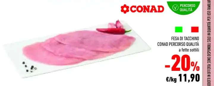 Fesa di tacchino a fette sottili