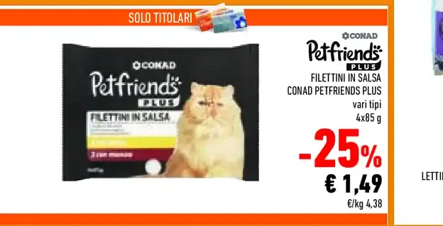 Filettini in salsa Conad Petfriends Plus