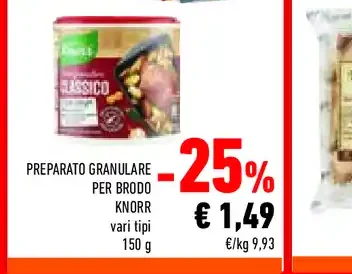 Preparato granulare per brodo Knorr