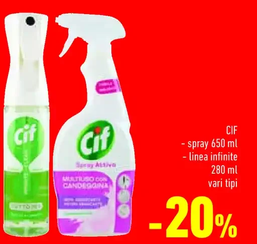 Cif spray e linea infinite