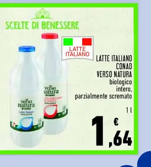 Latte italiano Conad Verso Natura