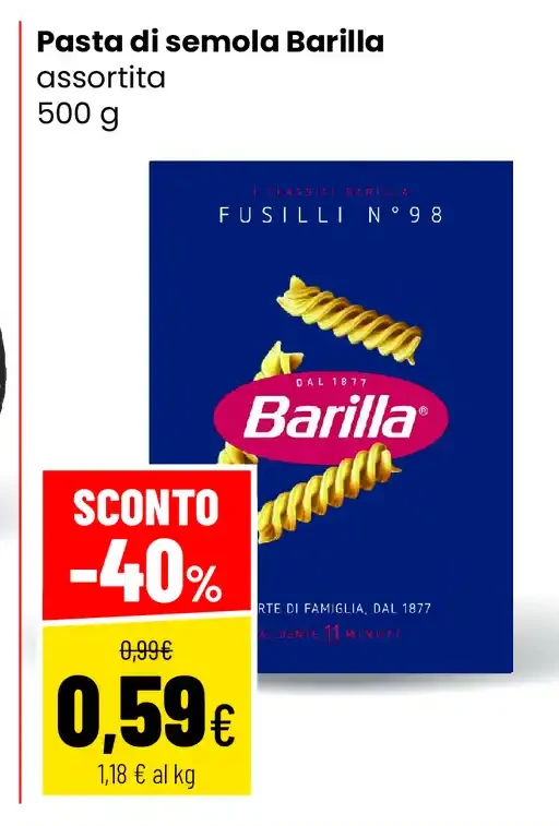 Pasta di semola Barilla assortita