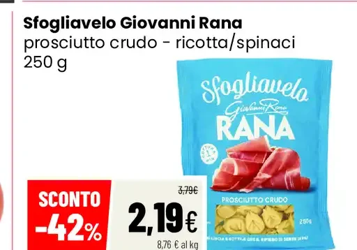 Sfogliavelo Giovanni Rana prosciutto crudo ricotta spinaci
