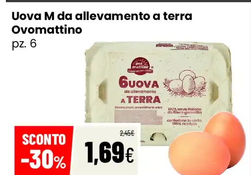 Uova M da allevamento a terra Ovomatino