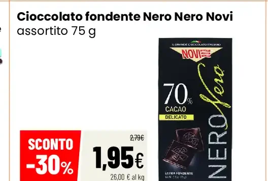 Cioccolato fondente Nero Nero Novi