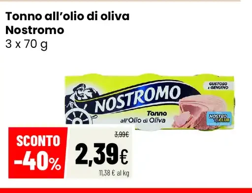 Tonno all’olio di oliva Nostromo