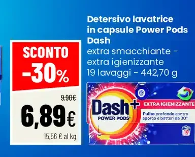 Detersivo lavatrice in capsule Power Pods Dash