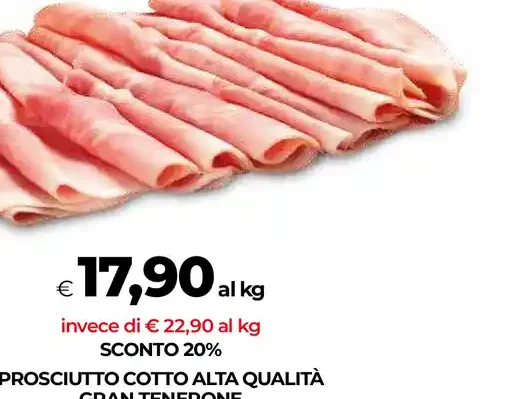 Prosciutto cotto alta qualità Gran Tenerone