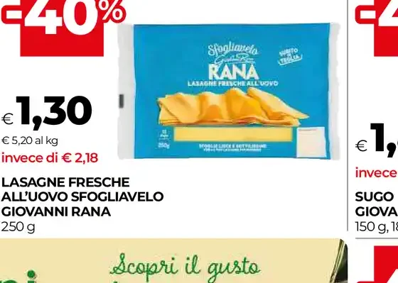 Lasagne fresche all'uovo Sfogliavelo