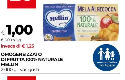 Omogeneizzato di frutta Mellin