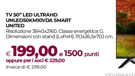 TV 50 pollici LED Ultra HD