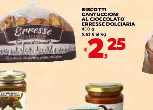 Biscotti cantuccini al cioccolato Erresse Dolciaria