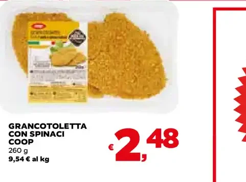 Grancotoletta con spinaci Coop