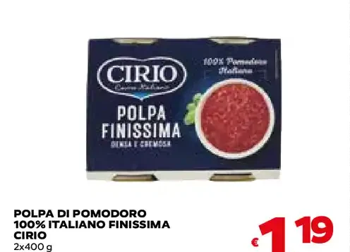 Polpa di pomodoro 100% italiano finissima Cirio