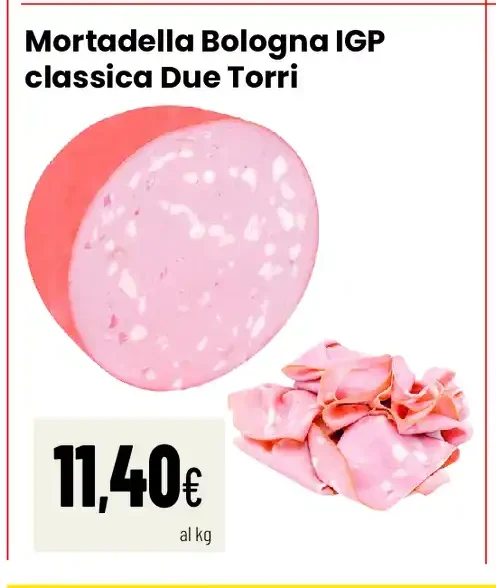 Mortadella Bologna IGP classica Due Torri