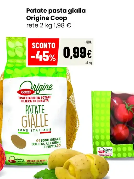 Patate pasta gialla Origine Coop