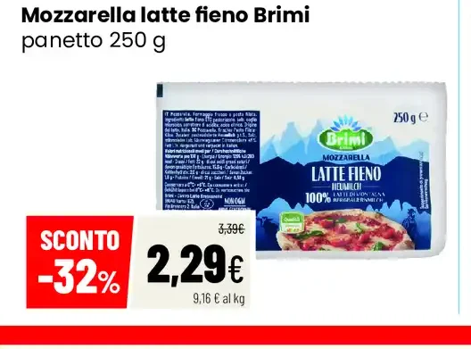 Mozzarella latte fieno Brimi