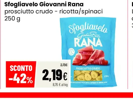 Sfogliavelo Giovanni Rana prosciutto crudo ricotta spinaci