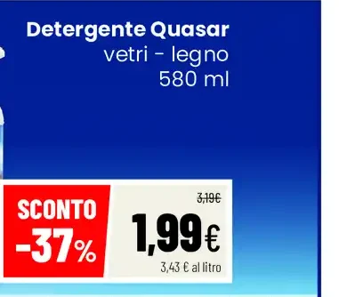 Detergente Quasar vetri – legno