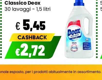 Detersivo liquido lavatrice Classico Deox