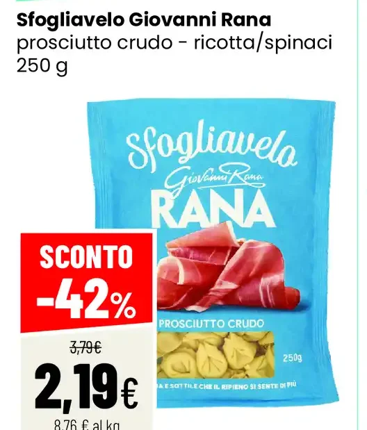 Sfogliavelo prosciutto crudo ricotta e spinaci