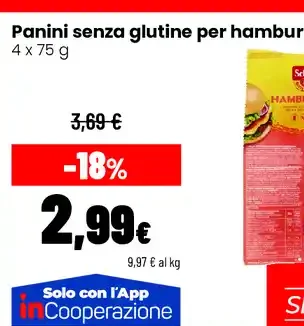 Panini senza glutine per hamburger