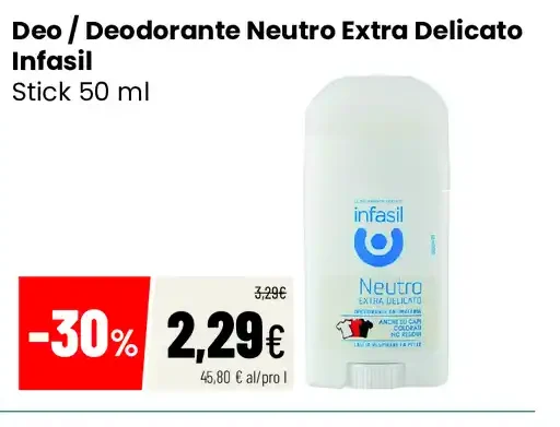 Deodorante Neutro Extra Delicato Infasil