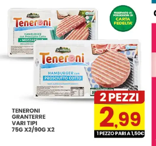 Teneroni GranTerre vari tipi 75g x2/90g x2