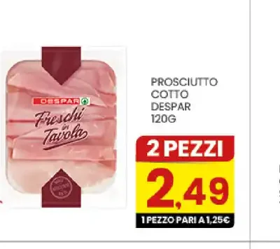 Prosciutto cotto Despar 120g