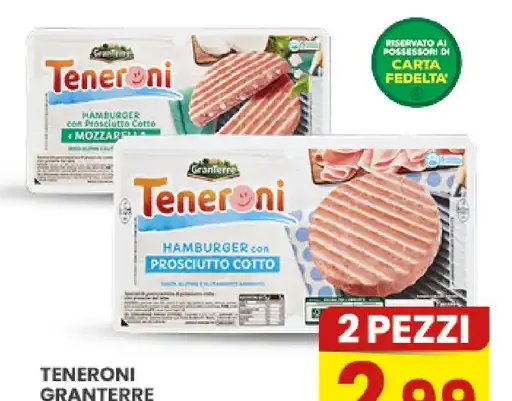 Teneroni GranTerre vari tipi 75 g x 2/90 g x 2
