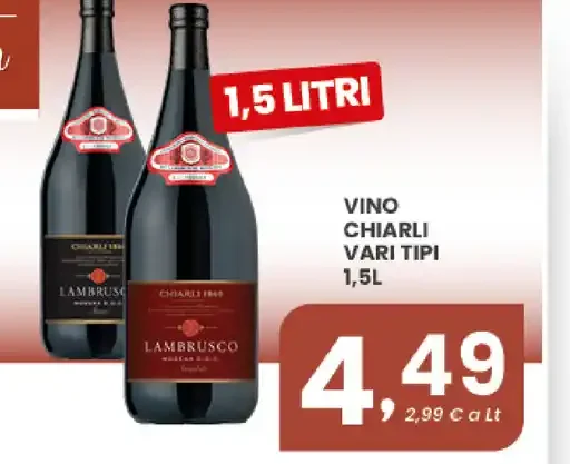 Vino Chiarli vari tipi 1,5L