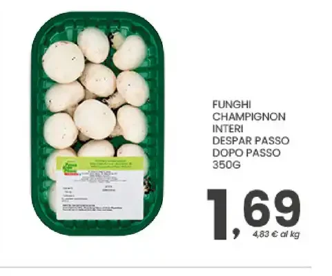 Funghi champignon interi Despar Passo Dopo Passo 350g