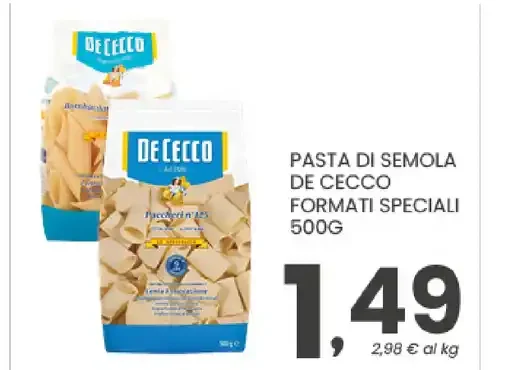 Pasta di semola De Cecco formati speciali