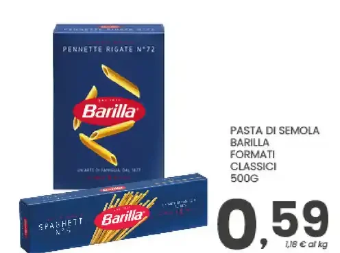 Pasta di semola Barilla formati classici
