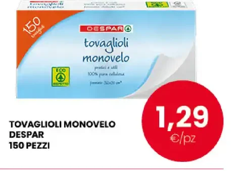 Tovaglioli monovelo Despar