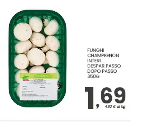 Funghi champignon interi Despar Passo dopo Passo 350 g