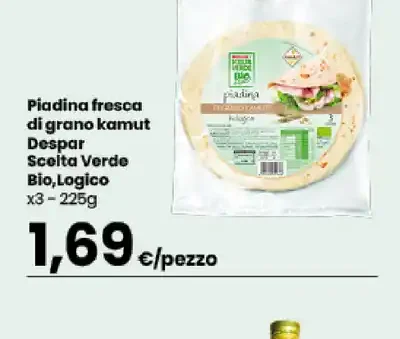Piadina fresca di grano kamut biologica