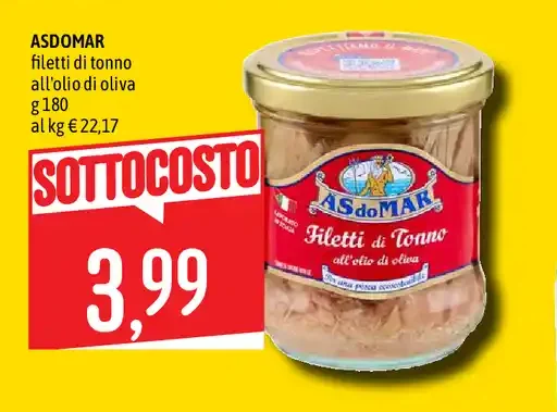 Filetti di tonno all'olio di oliva