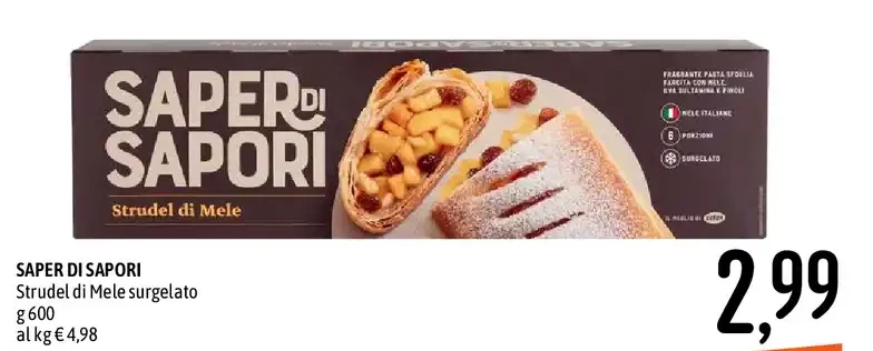 Strudel di mele surgelato