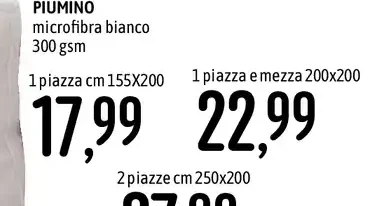 Piumino microfibra