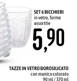 Set bicchieri in vetro
