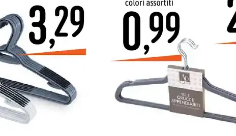 Set appendiabiti in plastica