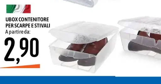 Ubox contenitore per scarpe e stivali