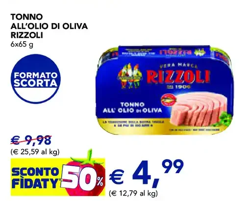 Tonno all'olio di oliva Rizzoli