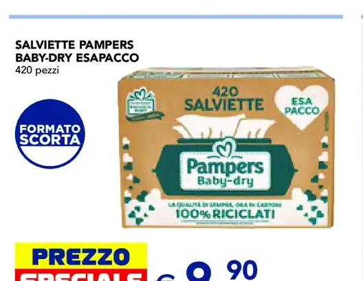 Salviette Pampers Baby-Dry Esapacco