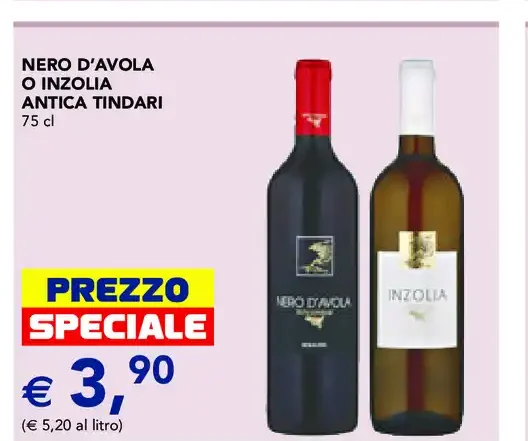 Nero d’Avola o Inzolia Antica Tindari