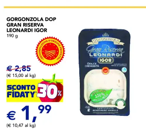 Gorgonzola DOP Gran Riserva Leonardi Igor