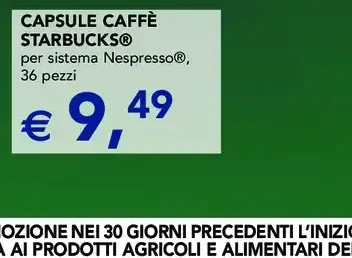 Capsule caffè Starbucks Nespresso